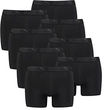 PUMA Boxershorts Herren 8er Pack Sport Mikrofaser + elastisch/Funktionsunterhosen Männer (S - XL), Farbe:Black, Bekleidungsgröße:M