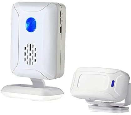 Wireless PIR Motion Sensor Detector Home Store Welcome Buzzer Security Alarm Chime for Business Mailbox Front Door Entry Alert (1 Sensor & 1 Doorbell)