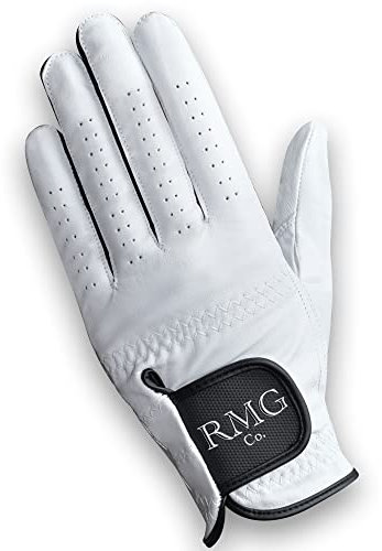 RMG Co. Mens Premium Leather Golf Glove - Left and Right Hand (Medium, Right)
