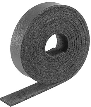 PATIKIL Faux Leather Cord Suede Cord 1cm/0.4 Leather Thread Velvet Cord 100cm/3.28ft for Bracelet, Necklace, Beading, DIY Craft, Dark Grey