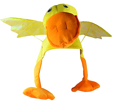 URFEDA Ente Mütze,Plüsch Tier Hut Ente für Erwachsene Kinder,Neuheit Lustige Octopus Kopfbedeckung, Halloween Karneval Mottoparty Fasching Kappe Mütze Cosplay Kostüm Foto Requisiten,Gelb