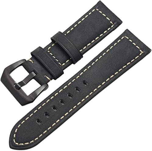 ZEDARO Leder Uhrenarmband 22mm 24mm Vintage Echtleder Uhrenarmband Herren Damen Uhrenarmbänder Edelstahl Schnalle Zubehör