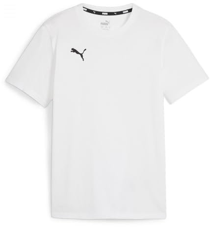PUMA Unisex Teamgoal Casuals Tee Jr T-Shirt, Puma White-puma Black, 128 EU