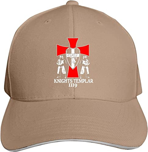 LOUJIN Tempelritter 1119 Crusader Deus Hat Baseball Cap Duck Tongue Cap Outdoor Cap Fashion Schwarz, Fotofarbe, One size