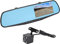 Mirror Dash Cam, 1080P HD 4.3 Inch Rear View Mirror Camera for Cars (With 64g Memory Card)