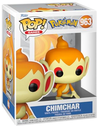Funko POP! Games: Pokemon - Chimchar | Offizielles Merch – Sammelfigur aus Vinyl für Regal-Display – Geburtstagsgeschenk für Fans und Sammler