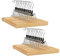 SONGMICS Hosenspanner, 24 Stück, Kleiderbügel aus Holz, Hosenbügel, rutschfest, verchromter Haken, um 360 Grad drehbar, Natur CRW007-24