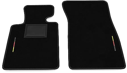 Fußmatten kompatibel mit BMW Z4 E85 2002-2009, Flagge Deutschland, Custom Auto Fußmatten Kit, Teppich Teppich Set, Autoteppich