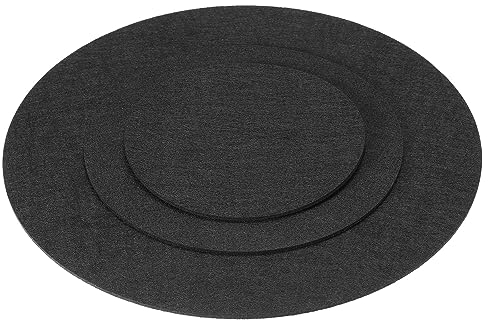 PATIKIL Plant Coasters, (6, 8, 12) 6 Pack Reversible Round Felt Flowerpot Drip Pad Mat Absorbent Plant Tray Flower Pot Coaster Mat, Black