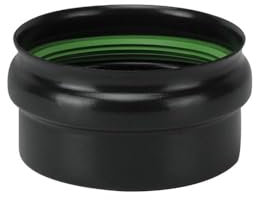Tubo per Stufa a Pellet in Acciaio rivestito con smalto porcellanato Nero per Canna Fumaria (Tappo Cieco, Diametro 8 Ø cm)
