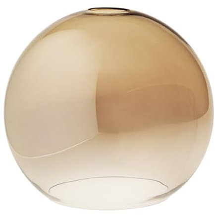 Perenz Abat-jour Rond en Verre Soufflé Ambre Miroir