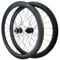 ZECHAO 700C Fahrrad Vorder Und Hinterrad,Kreisförmige Speichen Carbonfaser Scheibenbremse for 23C-38C-Reifen 7/8/9/10/11/12 Gang Rennrad Radsatz (Color : Black, Size : 50mm)