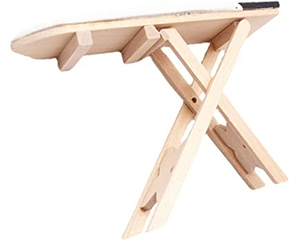 VALICLUD Mini Table à Repasser Miniature pour Maison De Poupées Accessoire Décoratif pour Collectionneurs Et Amateurs De Miniatures Décoration De Maison Élégante Et Pratique