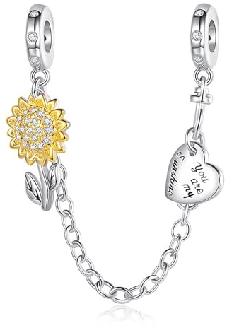 Famuan Jewelry You are my sunshine Charm 925 Sterling Silber Anhänger Perlen für Frau fit Armbänder Halskette Muttertag Valentinstag Geburtstag Weihnachten Geschenke für Frau Mädchen Familie Freunde