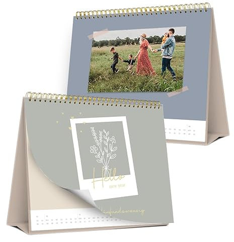 Tischkalender 2025 zum Aufstellen selbst gestalten I Fotokalender 2025 als DIY Bastelkalender I Kalender zum Selbstgestalten I Monatskalender als tolle Geschenkidee zu Weihnachten oder Geburtstag