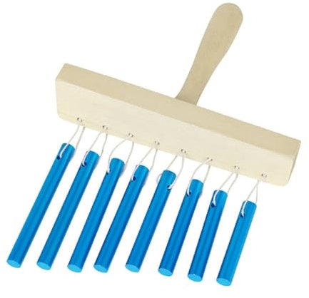 Qweradr Single Row Aluminum Musical Percussion Wind Chime with Mallet Children Kids Music Instrument Easy Install Easy to Use (Blue)