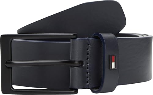 Tommy Hilfiger Men’s 3.5 cm Layton Leather Belt, Blue (Space Blue), 45.3 inches