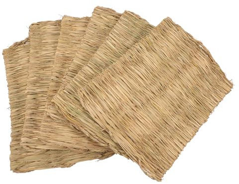 COSMEVIVI 6pièces Tapis Herbe Naturels pour Poulailler Matelas Herbe Tissée pour Poules Lapins Et Petits Animaux Confort Et des Œufs