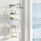 Ettori 3-stufige Duschkabine, Organizer Badezimmer, Shelf Organizer, Chrom, Duschablage Zum, Regal Badregal, Dreifach