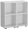 Vicco Kinderregal Estell, Spielzeugregal für Faltboxen, Weiß, 71 x 38.2 cm 2er-Set