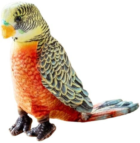 AQCQDQ Vogel Papagei Plüschtier,23 cm Niedliche Plüsch Papagei Stofftier Kuscheltier Plüschtier,Niedliche Plüsch für Kinder (23 cm,Red)