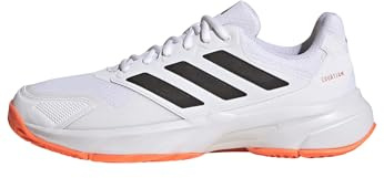 adidas Herren Courtjam Control 3 Tennis Shoes, FTWR White/core Black/Lucid Orange, 48 2/3 EU
