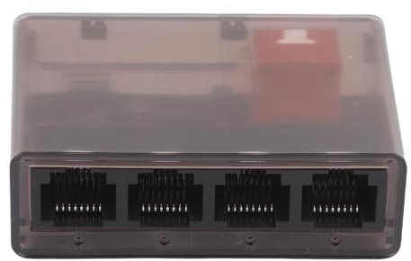 Yechiry Ethernet Splitter, 1 to 4 1000Mbps High Speed Compact Internet Splitter Portable 1 in 4 Out Switch Network Gigabit with USB Cable, Ideal for LAN RJ45 Router Switch