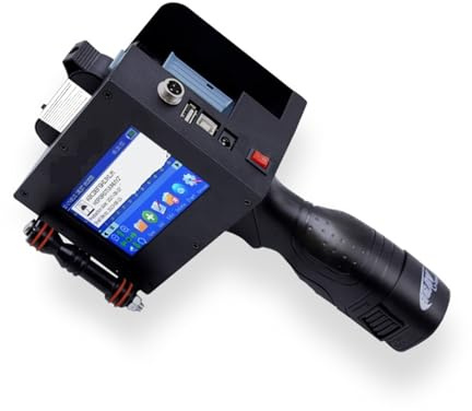 HDXAEW 5cm Large Character Handheld Inkjet Printer Portable Pattern Label Coder Printing Machine Solvent Quick-drying on Any Surfaces