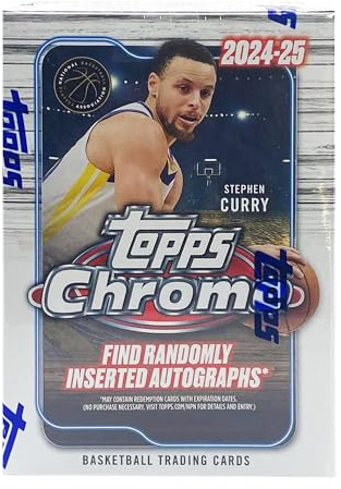 Topps Chrome 2024 2025 Value Box Basketball NBA & Card Up Sleeve