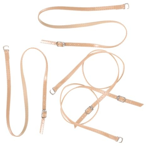 BESTOMZ 2 Paires de Lanières Antidérapantes en Pu pour Talons Hauts, Sangles Réglables Beige Boucle en Métal, Accessoires pour Chaussures Femmes