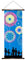 Yumeya Rollbild HANABI japanische Feuerwerk handbedruckt in Japan 110 x 43 cm (Stoff 90 x 34,5 cm)