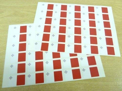 Pack of 60, 33x20mm, Malta Selbstklebend Flagge Aufkleber, Maltesisch Selbstklebende Flagge Etikett