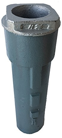 3970. Bodenhülse aus Grauguß Länge 30 cm mit Gewindering und Nylonklemmring