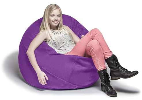 Jaxx Bean Bags Cocoon Junior Kinder-Sitzsack, Mikrovelours, 122 cm, Traube