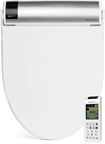 BioBidet Beatitudine BB2000 allungato bianco Bidet sedile intelligente, Premier classe, acqua calda illimitata, auto pulizia Hydroflush, ibrido riscaldamento