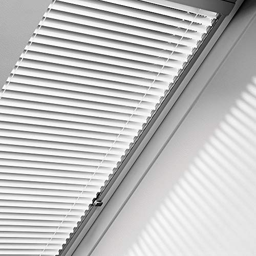 Orignal VELUX Jalousie / Jalousette PAL SK08 7001S / Bedienart : Manuell / Farbe : Uni Weiß / Fenstergröße : SK08 / Fenstertypen : GGU, GGL, GPU, GPL, GTU, GTL, GXU, GXL _21003