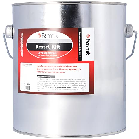 Feuerfester Kesselkitt Froschmarke 6 kg Eimer, Dichtungskitt auf Wasserglas-Basis