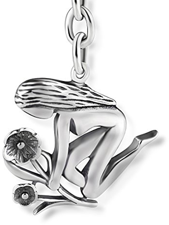 STERLL Herren Schlüsselanhänger Sternzeichen Design Aus Hochglanzpoliertem 925 Silber