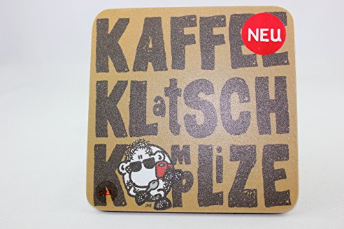 Sheepworld - 45473 - Untersetzer, Schaf, Kaffee Klatsch Komplize, Kork, 9,5cm x 9,5cm