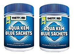 Thetford Combo Lot de 2 sacs anti-taches Aqua KEM da 15 sacs de toilette – Réservoir des eaux noires