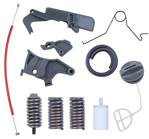 Haishine Gaszugfederhalter AV-Pufferfedersatz für Husqvarna 362 365 371 372 Kettensägen-Kraftstofffilterleitungskappe