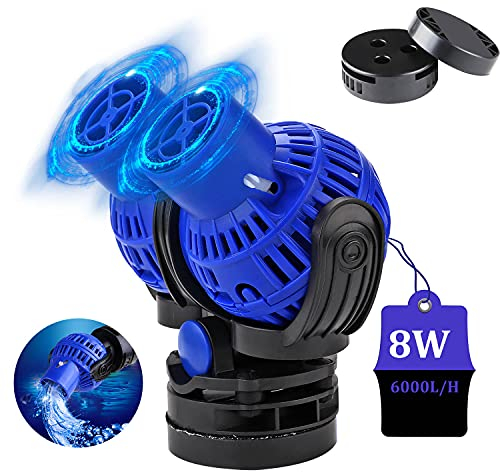 EXLECO JVP-230 Pompe de Brassage, 6000L/H 8 Watt Pompe à Vagues pour Aquarium 80~100cm Pompe de Circulation pour Pour l'eau Douce et Salée