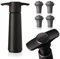 Vacu Vin 0981454-AMS Black Pump with 3 stoppers Wine Saver, Plastic