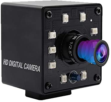 Mermaid 100 fps Night Vision USB Camera 1/2.7 CMOS OV2710 Web Cam Full HD 1080P USB con telecamera Mini infrarossi USB2.0 Webcam con tecnologia IR Cut e 10 LED Board, webcam con lente da