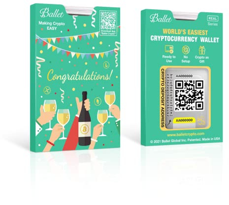 Ballet REAL Bitcoin Any Occasion Geschenkset – 3 Cold-Storage Karten mit 3 verschiedenen Wallet Covers | ohne Elektronik | keine 12/24-Wort Seed Phrase | Ballet Crypto App | wasserdicht