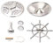 Alnicov Dobro Resonator Gitarre Ersatzteile Kegel Schalllochschirme Saitenhalter Brückensattel für Dobro Gitarre 8er Set