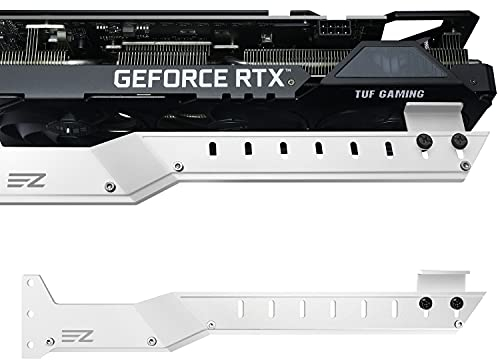 EZDIY-FAB GPU-Halterung Grafikkarte GPU-Halterung Videokartenhalterung,Videokartenhalterung Sag Holder/Holster Bracket Support AMD6700/Nvidia 3090-309EZ-Weiß