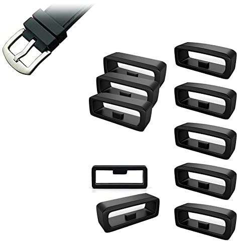 Passant Bracelet Montre Silicone 16mm,10 Pièces Boucles Bracelet Montre Caoutchouc,Boucles de Rechange pour Garmin Bracelet de Montre,Boucle de bracelet de Montre, Fixation de Montre de Remplacement