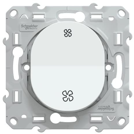 Schneider Electric - Ovalis - poussoir VMC - sans arrêt - Blanc - S320236