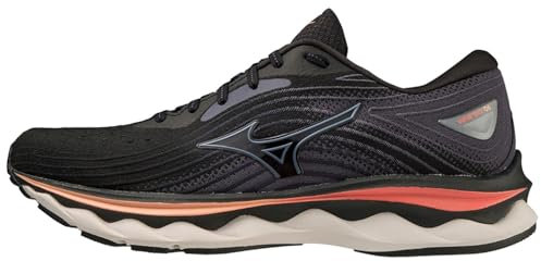 Mizuno Women's Wave Sky 6 Trail Running Shoes, Black Quicksilver Hotcoral, 5.5 UK